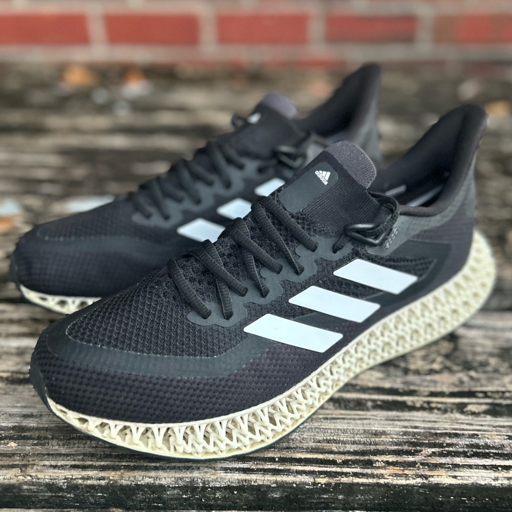 Adidas 4D FWD 2 Black Carbon Running Athletic Training Shoes GX9249 Mens Sz 10.5 - Picture 3 of 12